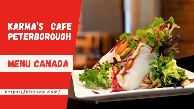 Karma’s Cafe Peterborough Menu Prices Canada (Update 2024)