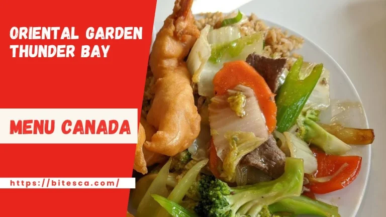 Oriental Garden Thunder Bay Menu Price