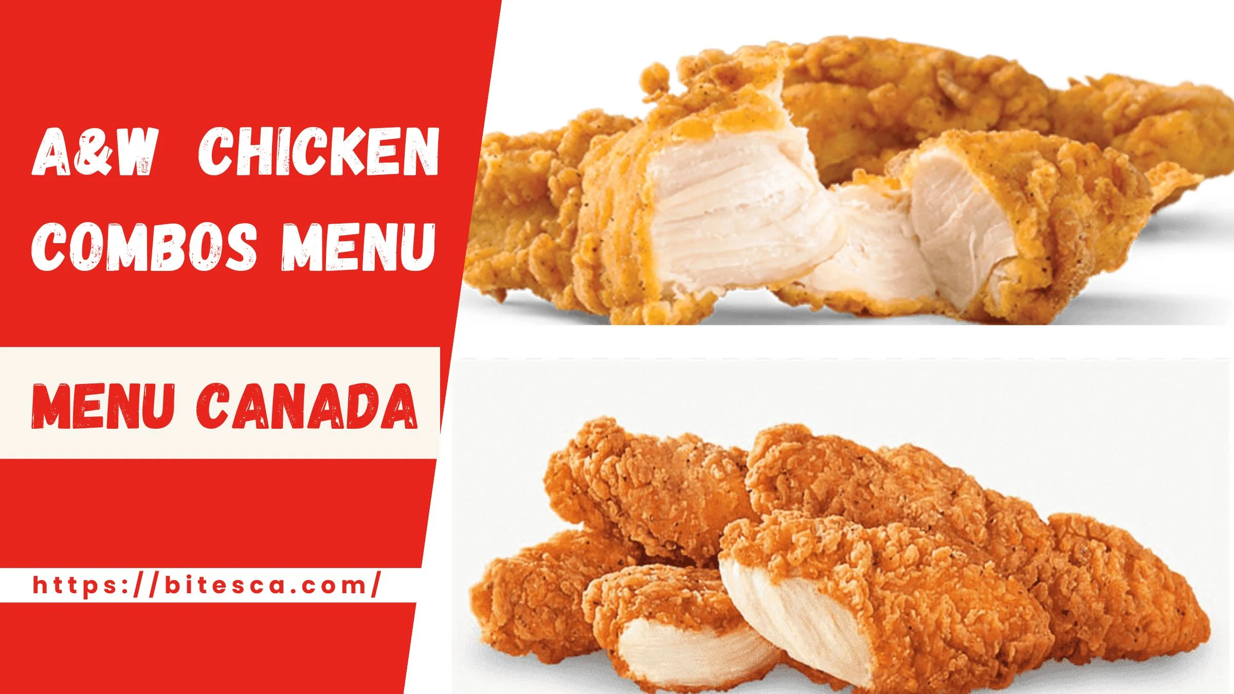 A&W Chicken Combos Menu Price Canada
