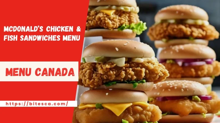 McDonald’s Chicken & Fish Sandwiches Menu Canada