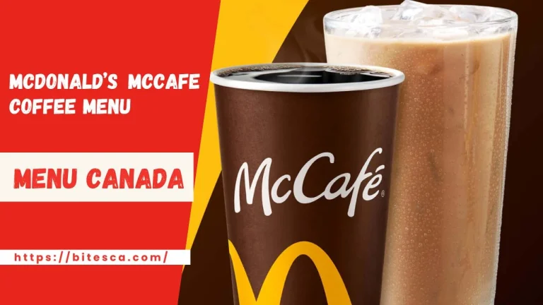 McDonald’s McCafe Coffee Menu Canada