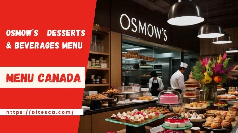 Osmow’s Desserts & Beverages Menu Nutrition | May Updated 2024