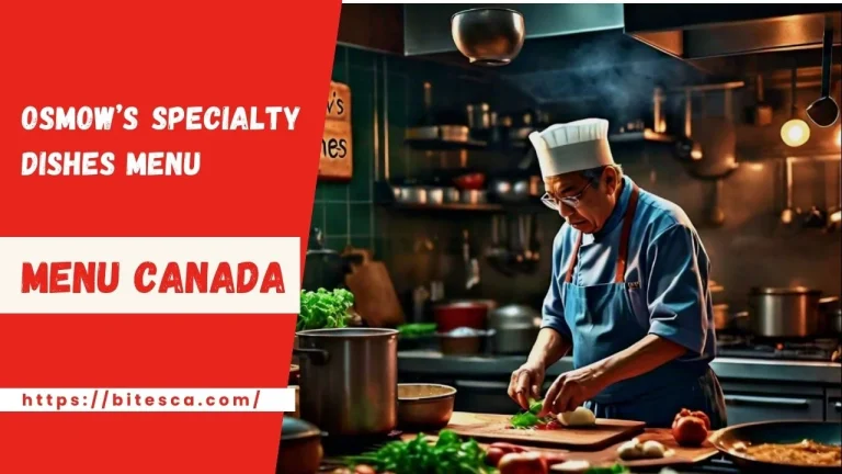 Osmow’s Specialty Dishes Menu Canada Nutrition (Updated May 2024)