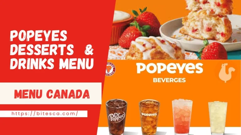 Popeyes Desserts & Drinks Menu List Canada (Updated May 2024)