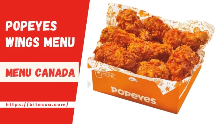 Popeyes Wings Menu With Price Canada | Updated May 2024