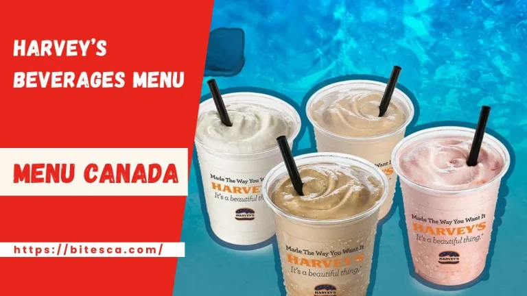 Harvey’s Beverages Menu Price Canada
